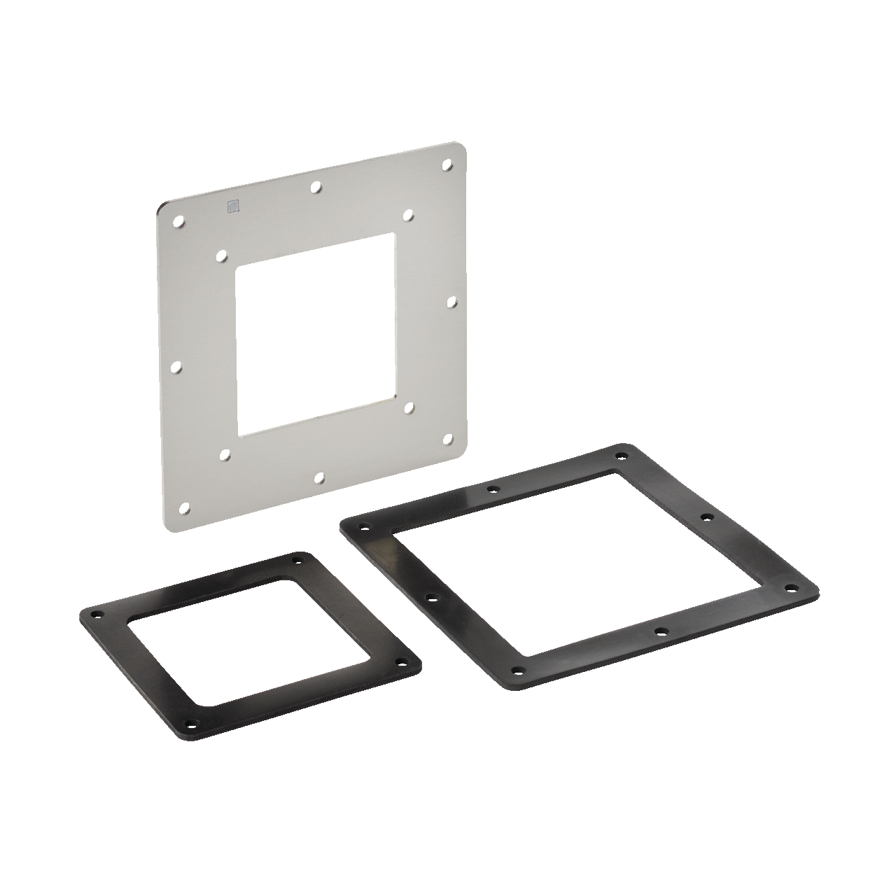F66WR44SS F22 Center Hole Reducer Bushing, For Use With 6 x 6 in NEMA 4X Stainless Steel Feed-Through Wireway, 304 Stainless Steel, Gray