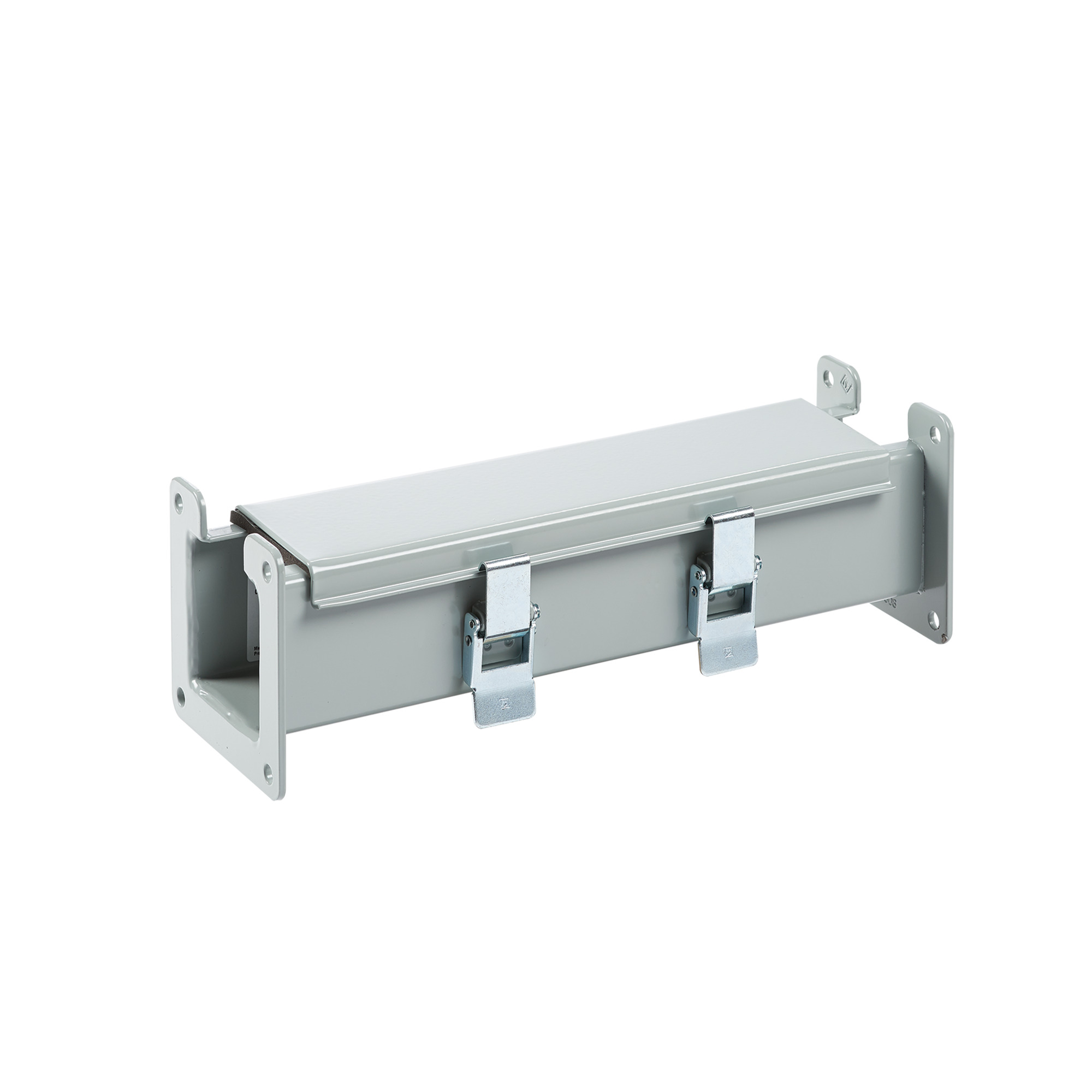 F88L12 F10 Lay-In Straight Section Wireway, 12 in L x 8 in W x 8 in H, Butt Hinged Cover, Steel