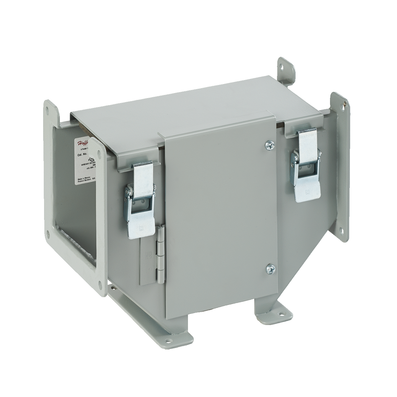 F88LTC Type 12 Outside Top Opening Hinged Cover Wireway Tee, For Use With 8 x 8 in NEMA 12 Lay-In Wireway, Steel, Gray