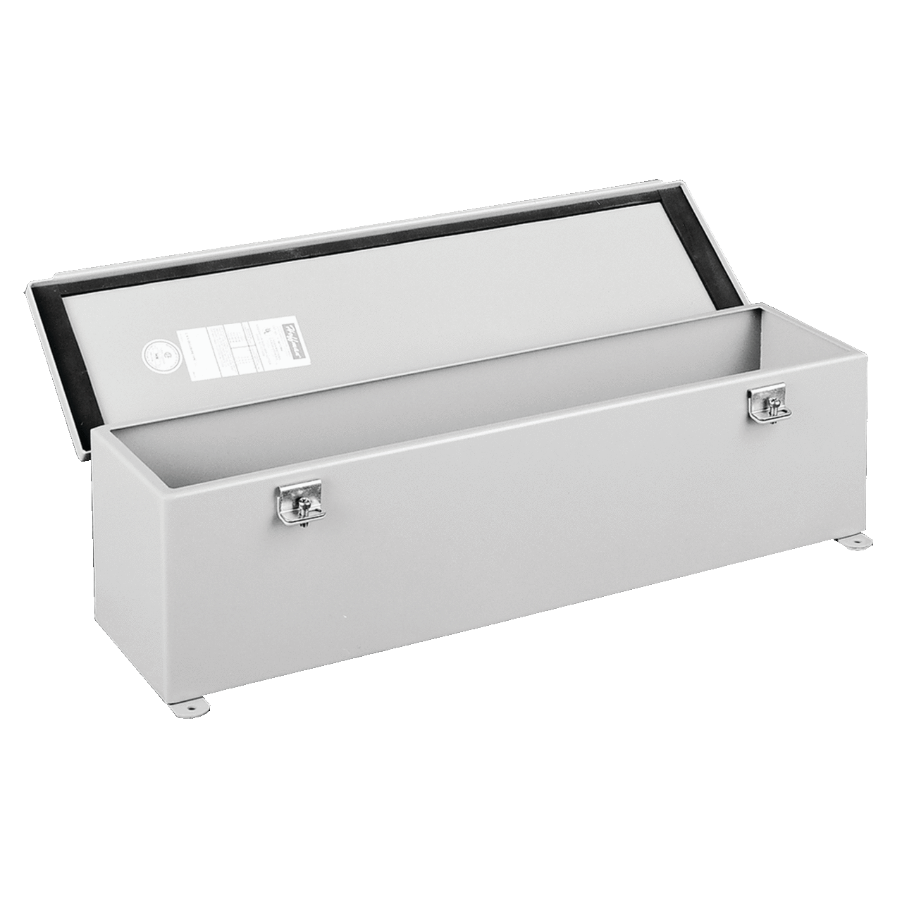 F88T12HC F20HC Wiring Trough, 12 in L x 8 in W x 8 in H, Butt Hinged/Screw Clamp Cover, Steel