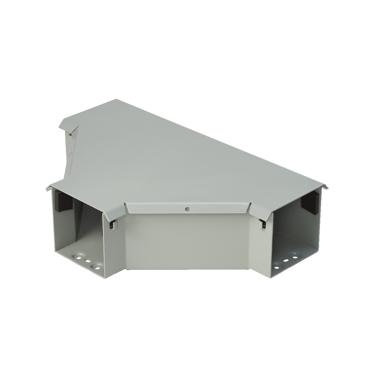 F88T3RT F30G Flush Tee, 90 deg Bend, For Use With 8 x 8 in NEMA 3R Wireway and Trough, Steel, Gray