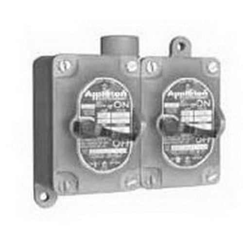 EDS250-F1 Unilets 2-Gang Dead End Explosionproof Tumbler Switch, 120 to 277 V AC, 20 A, NEMA 7CD/9EFG NEMA Rating