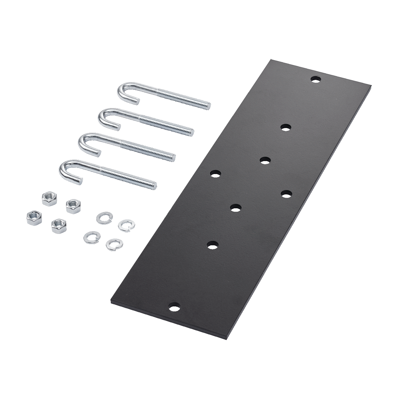 LRRMPBLK Rack to Runway Mounting Plate Kit, For Use With 6/12 in Ladder, Steel, Black