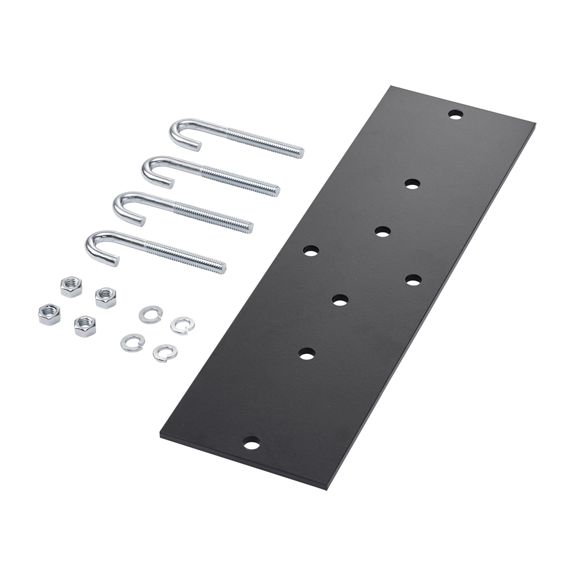 LRRMPBLK18 DCR Rack to Runway Mounting Plate Kit, For Use With 12 and 18 in Wide Ladder, Steel, Black