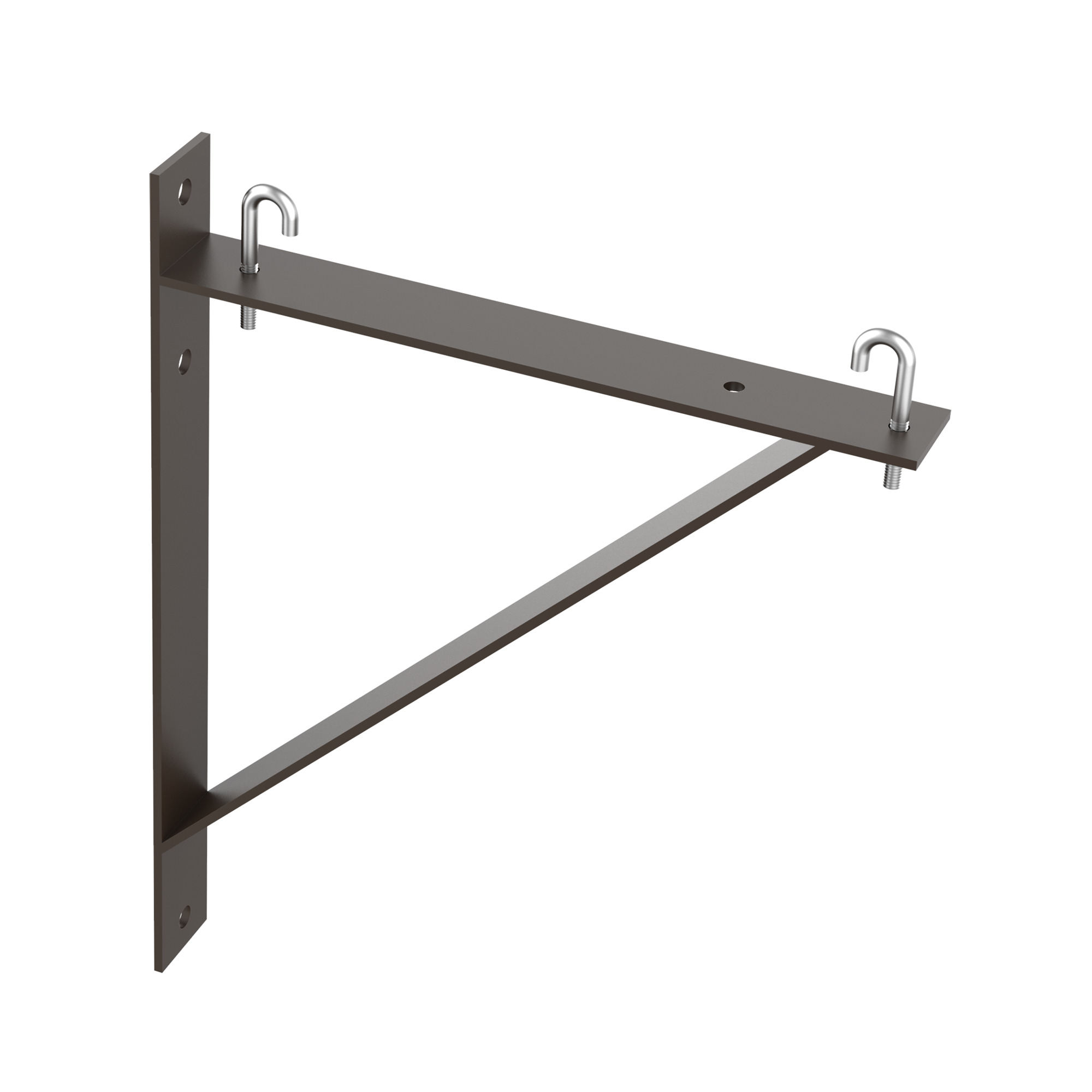 LTSB12BLK DCR Triangle Support Bracket Kit, 12 in L, For Use With 6 and 12 in Cable Runway, Steel