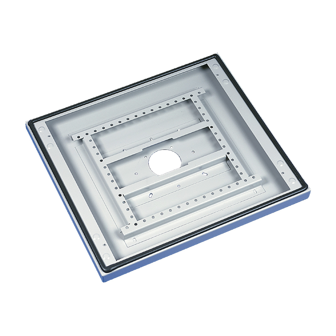PBSK66 ProLine P9 Cabinet Base With Cutout, 21.33 in H x 23.94 in W x 1-1/2 in D, Steel, Light Gray