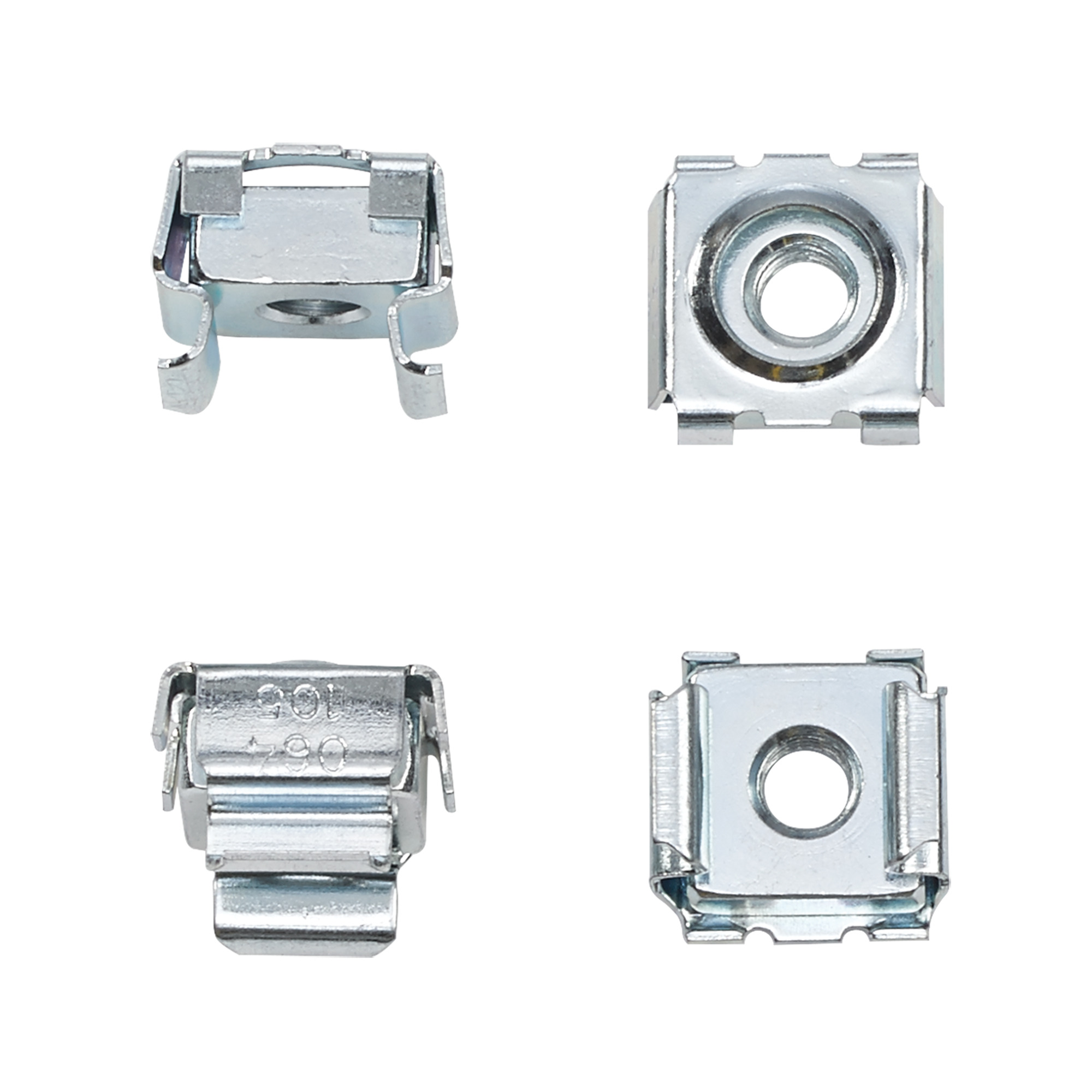 PM6CN250 ProLine DACCY/P20 Cage Nut Package, For Use With Square Hole Rack Angles, M6 Nut, Steel, Silver