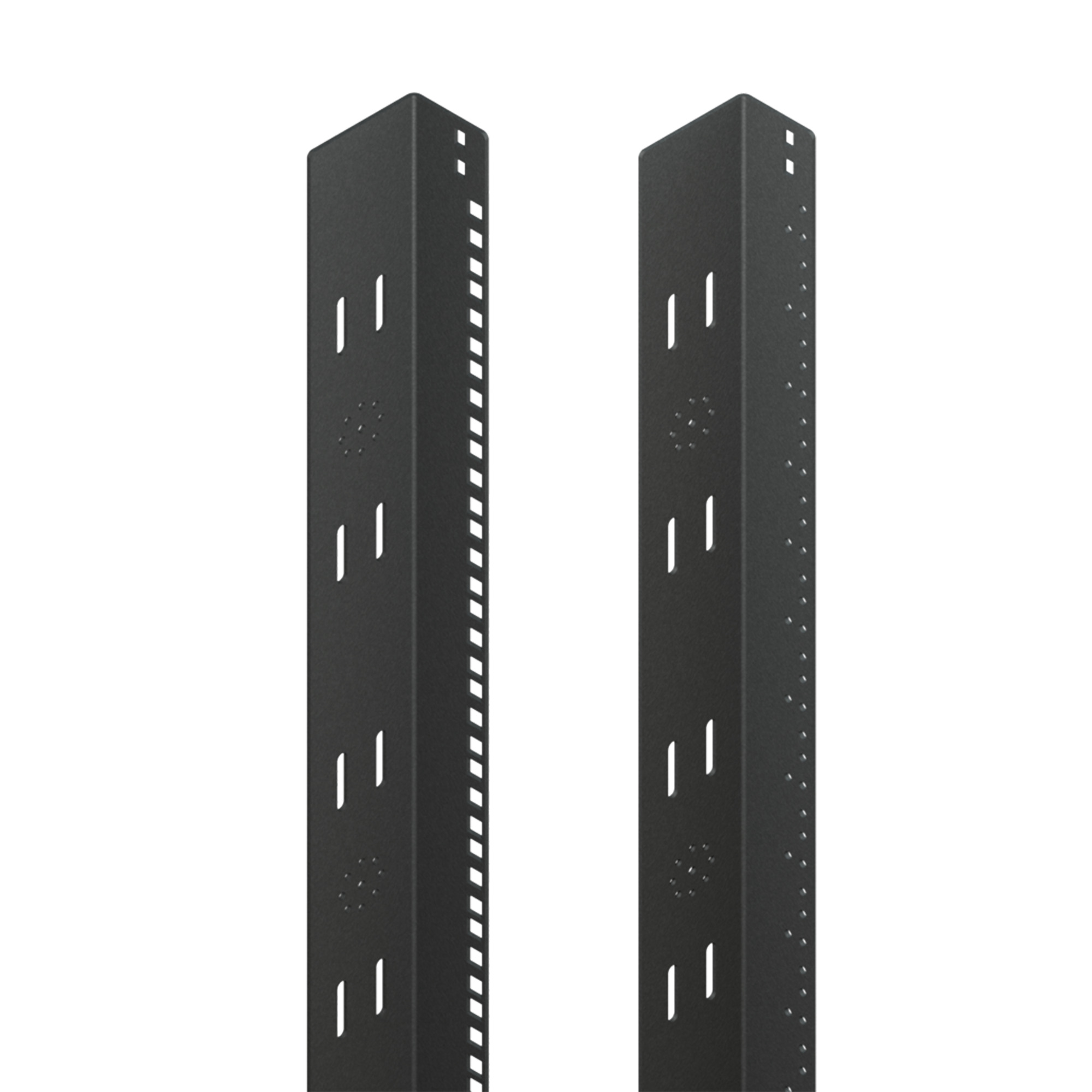 PRA1920TPL1 ProLine DPC L-Shaped Tapped Hole Rack Angle, 14 ga Steel, Black