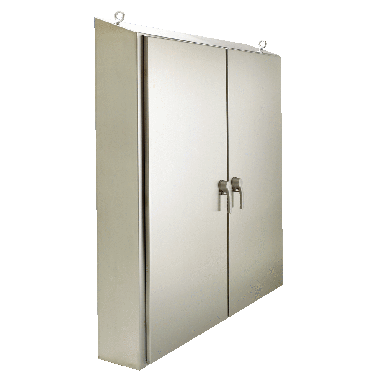 WS746312SS WaterShed WS2 2-Door Enclosure, 74 in L x 63 in W x 12 in D, NEMA 4X/IP66 NEMA Rating, 304 Stainless Steel