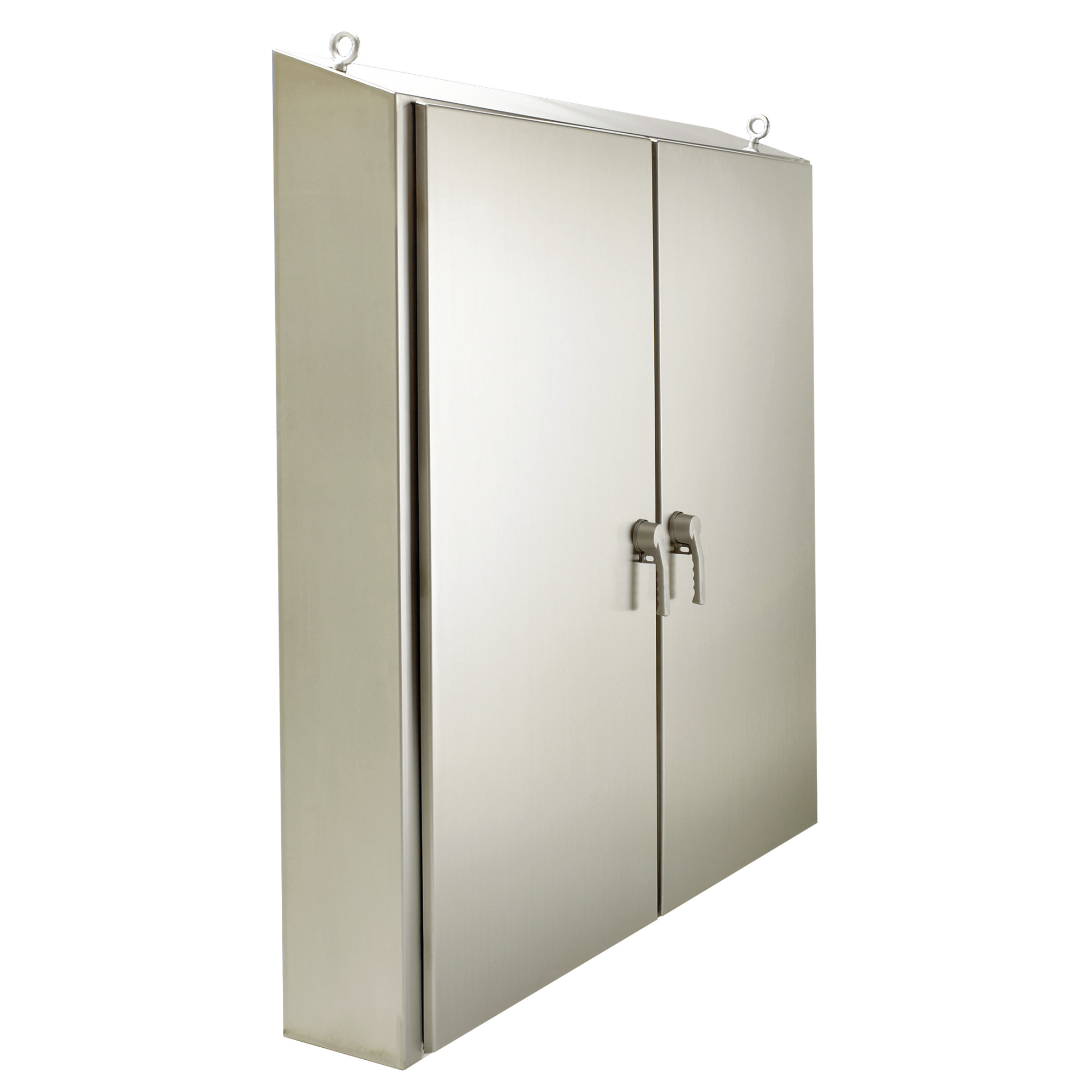 WS746318SS WaterShed WS2 2-Door Enclosure, 74 in L x 63 in W x 18 in D, NEMA 4X/IP66 NEMA Rating, 304 Stainless Steel