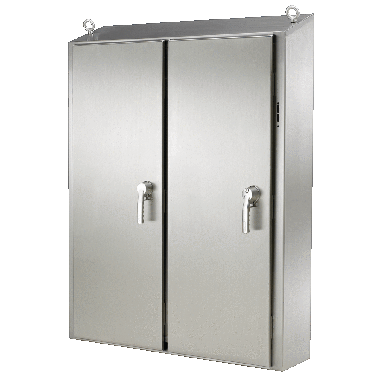 WS74XM7518SS WaterShed WS2D Disconnect Enclosure, 74 in L x 75 in W x 18 in D, NEMA 4X/IP66 NEMA Rating, 304 Stainless Steel