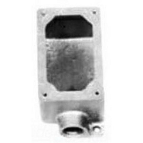 1-Gang Explosion-Proof Mounting Box, 1/2 inch, Malleable Iron, Zinc Electroplate