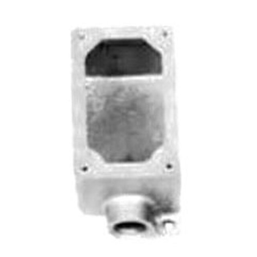 1-Gang Explosion-Proof Mounting Box, 3/4 inch, Malleable Iron, Zinc Electroplate