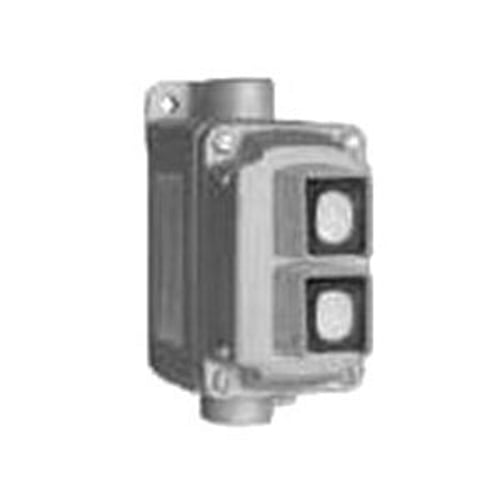 2-Circuits 1-Gang Pushbutton Control Station; Momentary Action, 2 NO and 2 NC