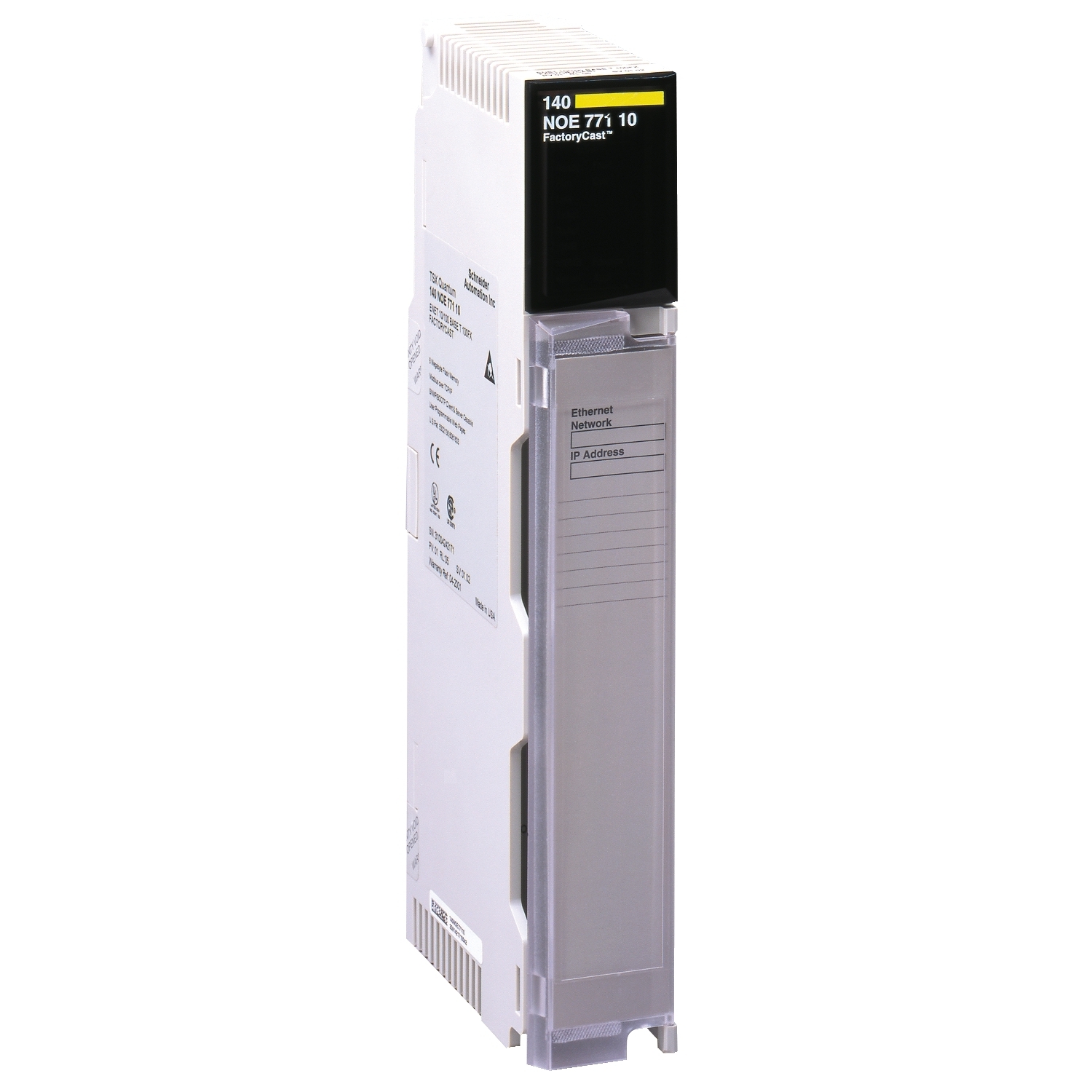 140NOE77111 Standard Format Tcp/Ip Ethernet Network Module, 5 V DC, 750 mA, 10/100 Mbps Transmission