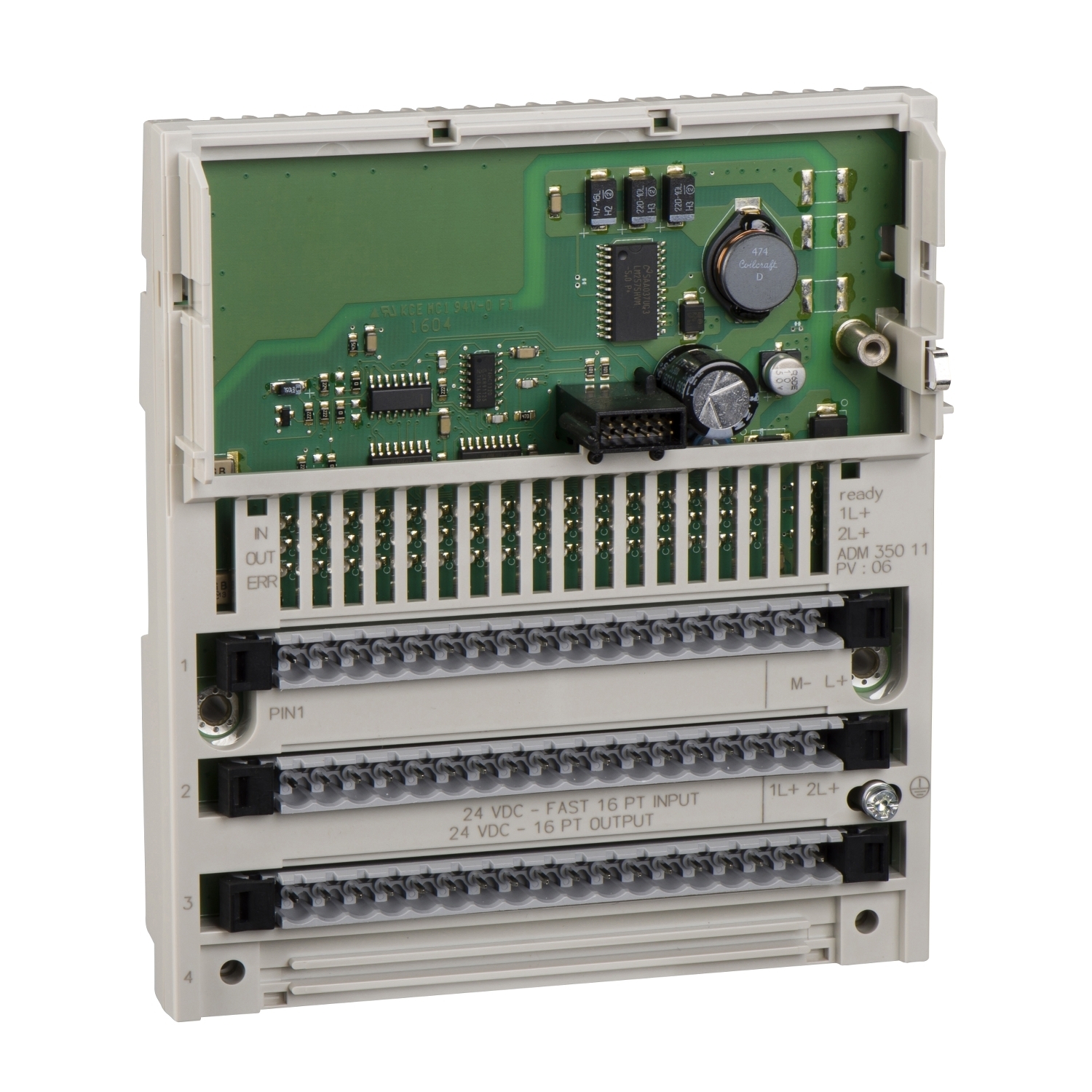 170ADM85010 Modicon Momentum Relay Base DC Discrete I/O Module, 16 Inputs, 16 Outputs, 10 to 60 V DC Signal Range