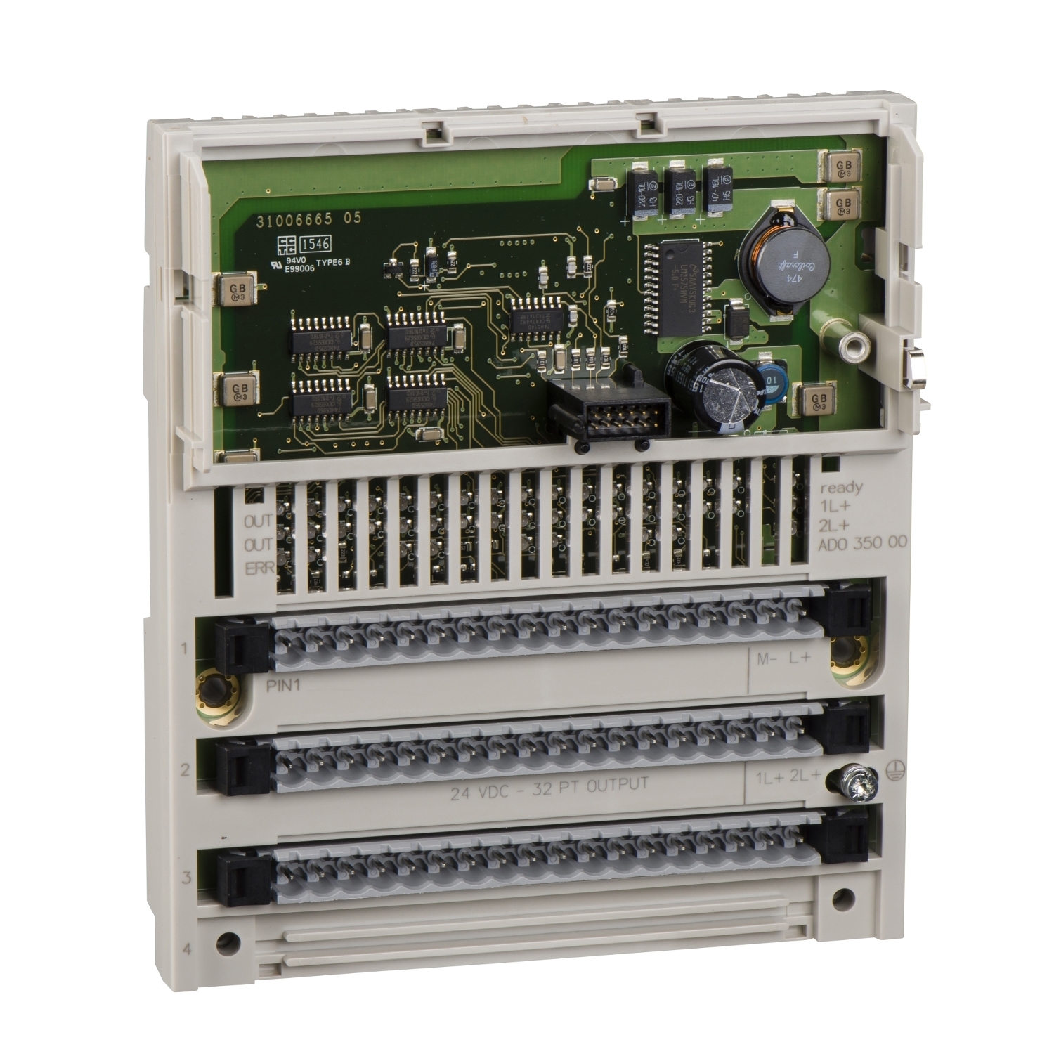 170ADO34000 Modicon Base DC Discrete Output Module, 16 Inputs, 16 Outputs