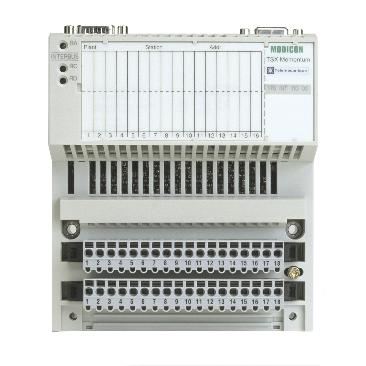 170INT11003 Modicon Momentum Interbus Generation SUPI 3 Communication Adapter, 500 kbps Communication