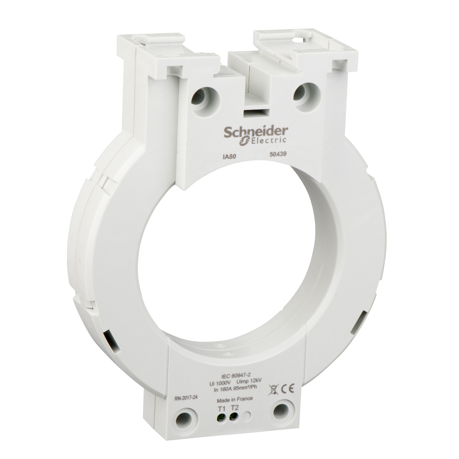 50439 Type A IA80 Closed Toroid Earth Leakage Current Sensor, 1 kV, 160 A, For Use With Vigirex Ground Fault Relay