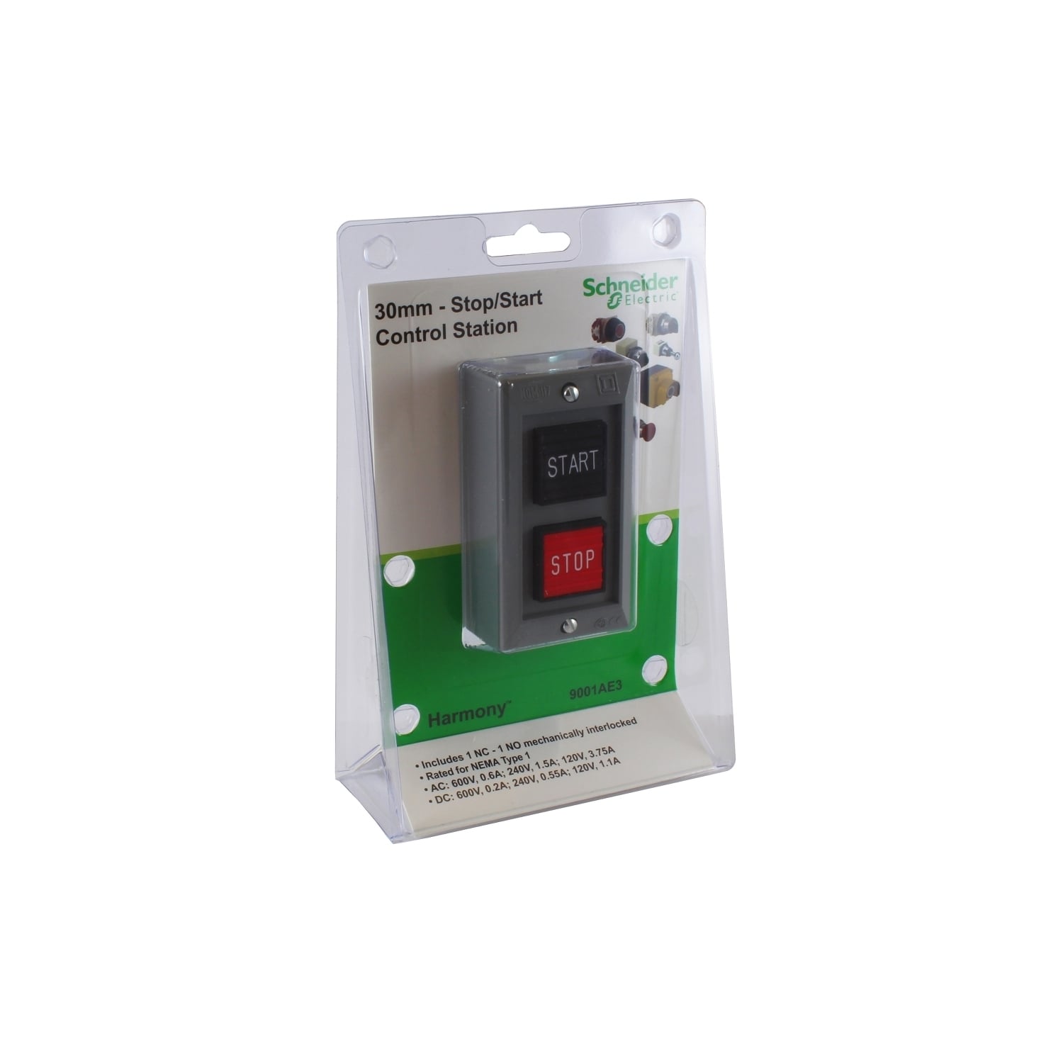 9001AE3 Control Station, 600 V AC, 5 A, 1NO-1NC Contact, NEMA 1/3/4/13 NEMA Rating