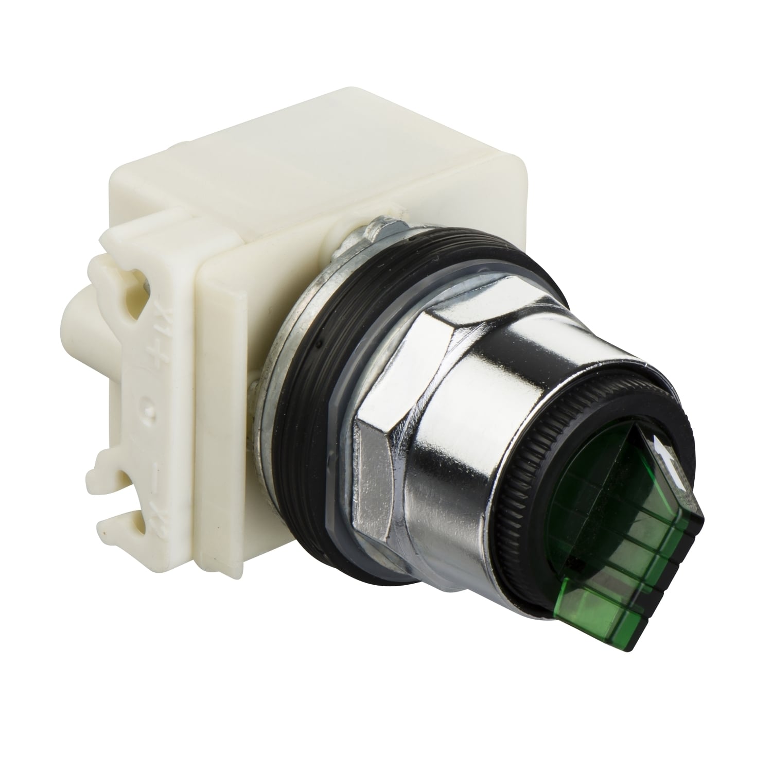9001K11J1G Harmony Type T-K Dusttight/Oiltight/Watertight Heavy Duty Round Transformer Illuminated Selector Switch Operator, 30 mm, Projecting Operator, 2 Positions, Green