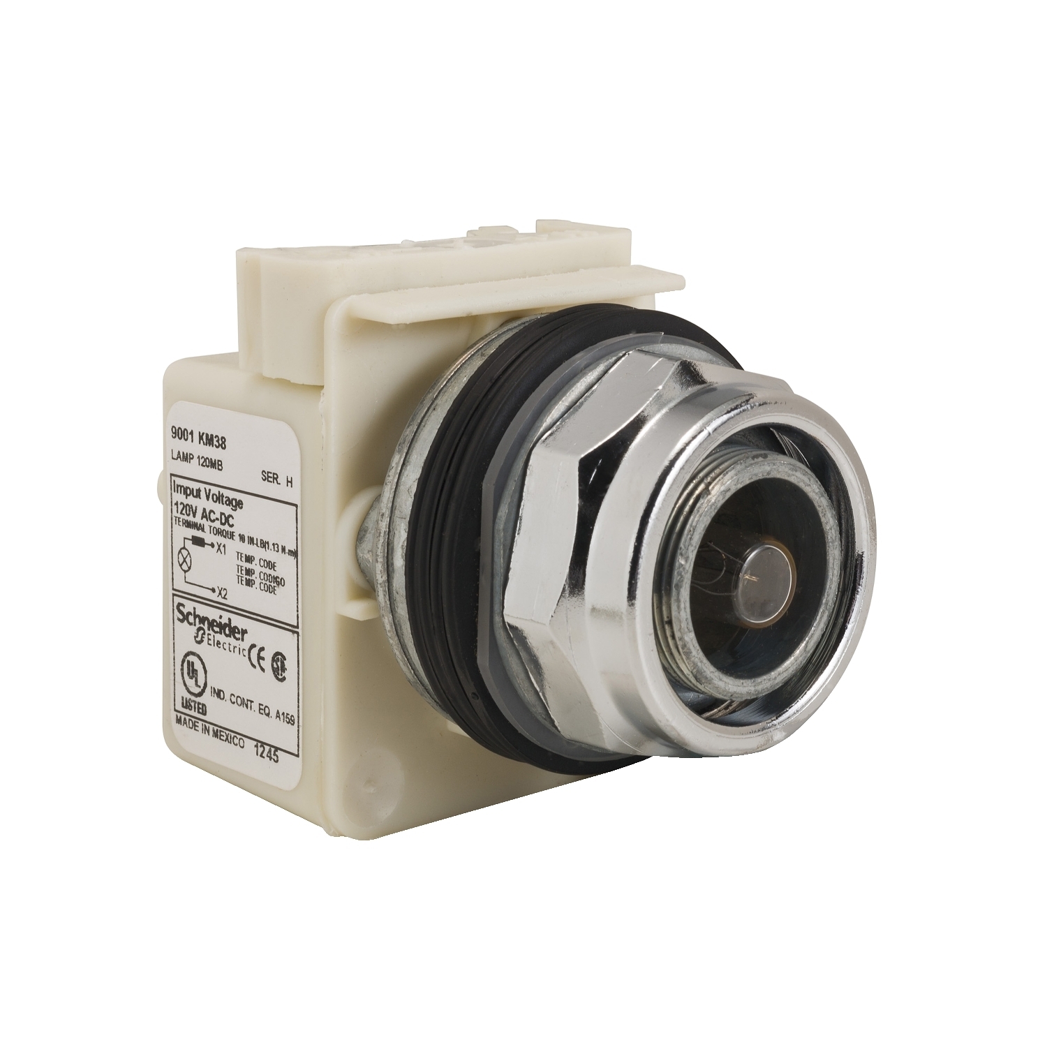9001KP38 Harmony Type K Full Voltage Pilot Light, 120 V AC/DC, Panel Mount