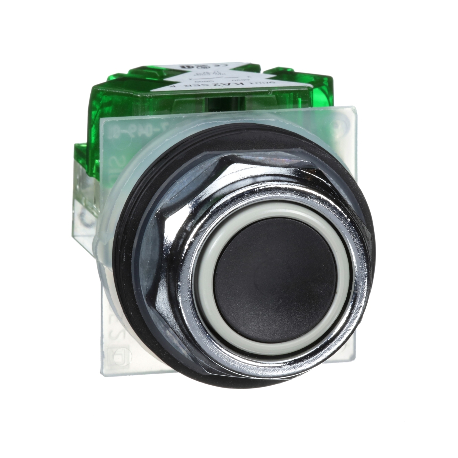 9001KR1BH5 Harmony Type K Round Dusttight Oiltight Watertight Standard Non-Illuminated Pushbutton, 30 mm, 1NO Contact, Black