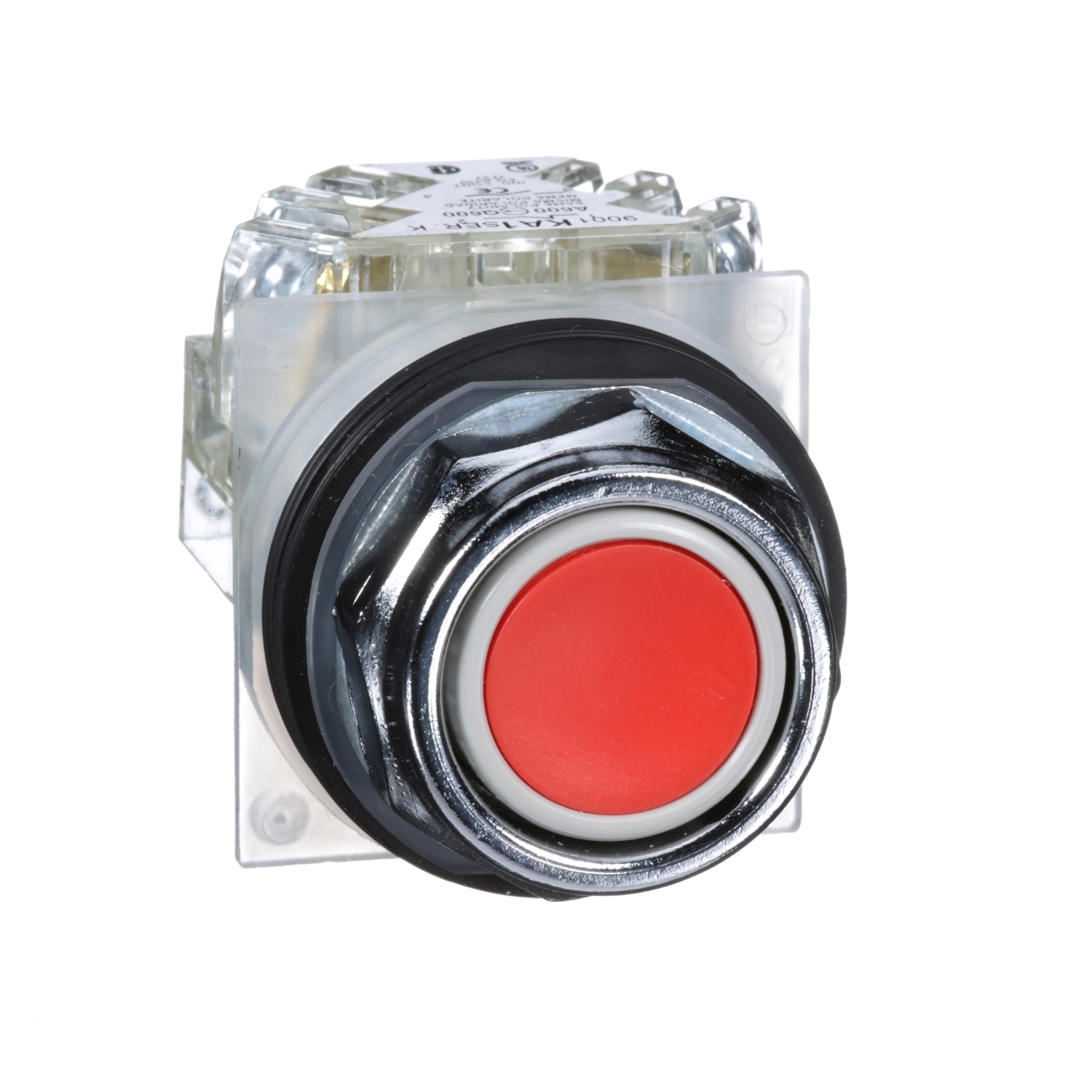 9001KR1RH13 9001K Type T-K Dust/Oil/Watertight Standard Round Non-Illuminated Pushbutton, 30 mm, 1CO Contact, Red
