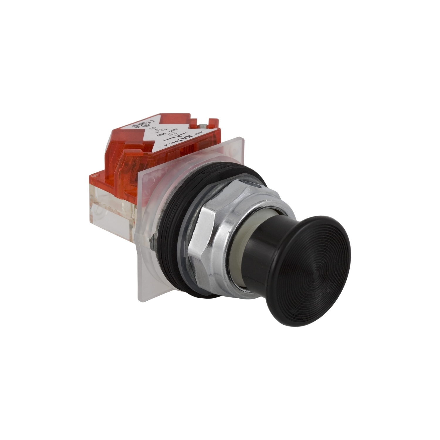 9001KR24BH13 Harmony Type T-K Complete Non-Illuminated Pushbutton With Set Screw, 30 mm, 1NO-1NC Contact, Black