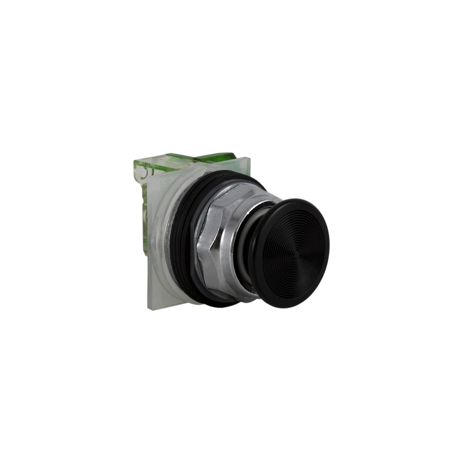 9001KR4BH13 Harmony Type K Heavy Duty Dusttight/Oiltight/Watertight Mechanically Interlocked Non-Illuminated Pushbutton, 30 mm, 1NO-1NC Contact, Slow Break Contact, Black