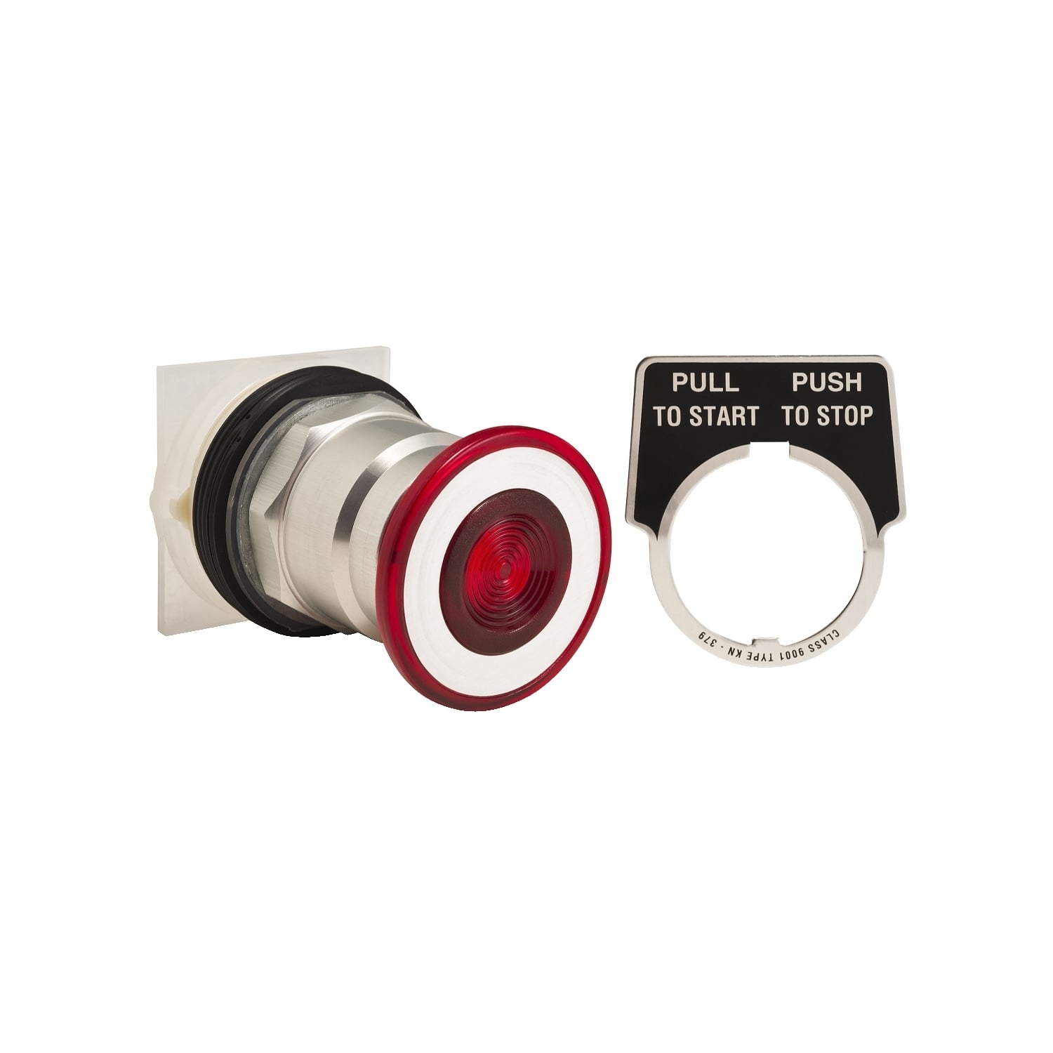 9001KR8R Harmony Non-Illuminated Type K Pushbutton Operator, 1.18 in, Red