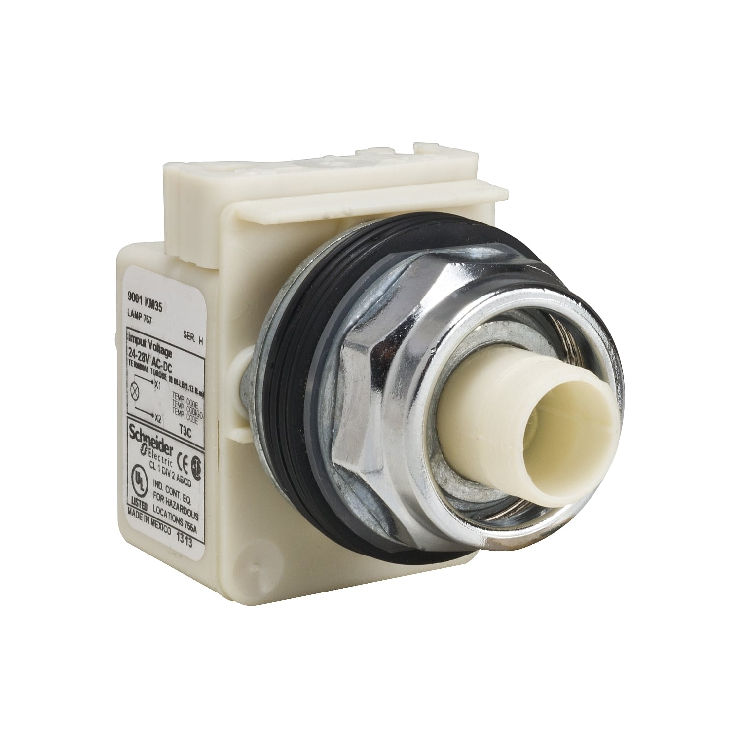 9001KR9P1 Harmony Illuminated Type K Push-Pull Operator, 1.18 in, Maintained Contact