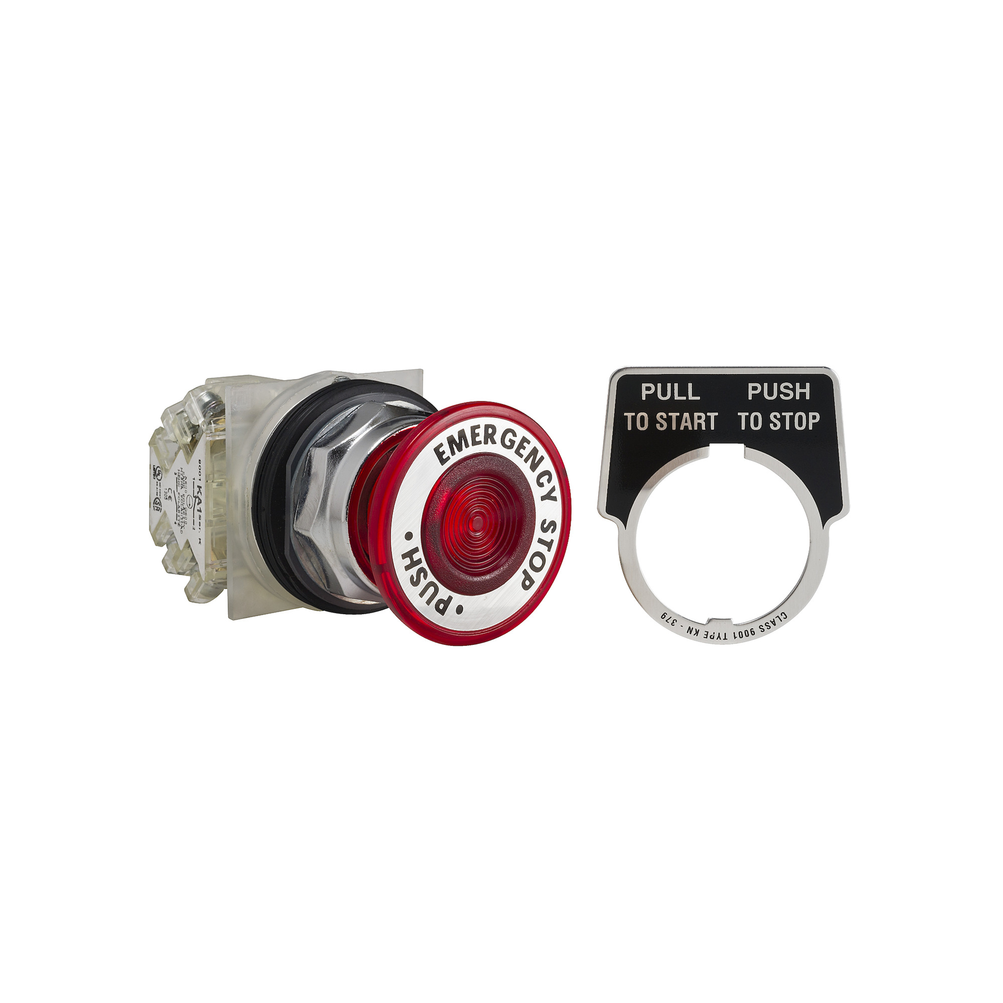 9001K Series Red Push Button Head Maintained Momentary 31mm Cutout