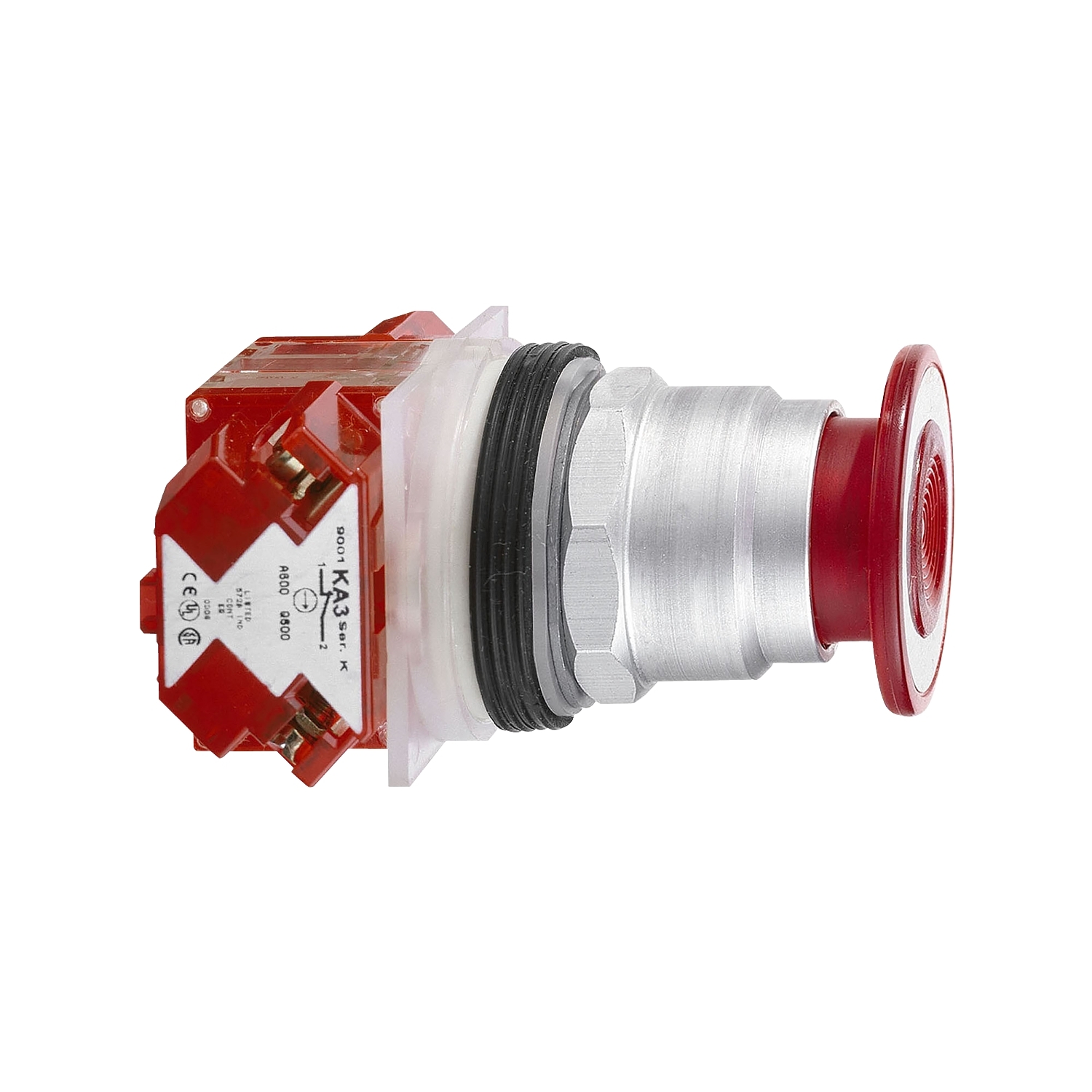 9001KR9RH6 Harmony Non-Illuminated Pushbutton, 30 mm, 1NC Contact, Red