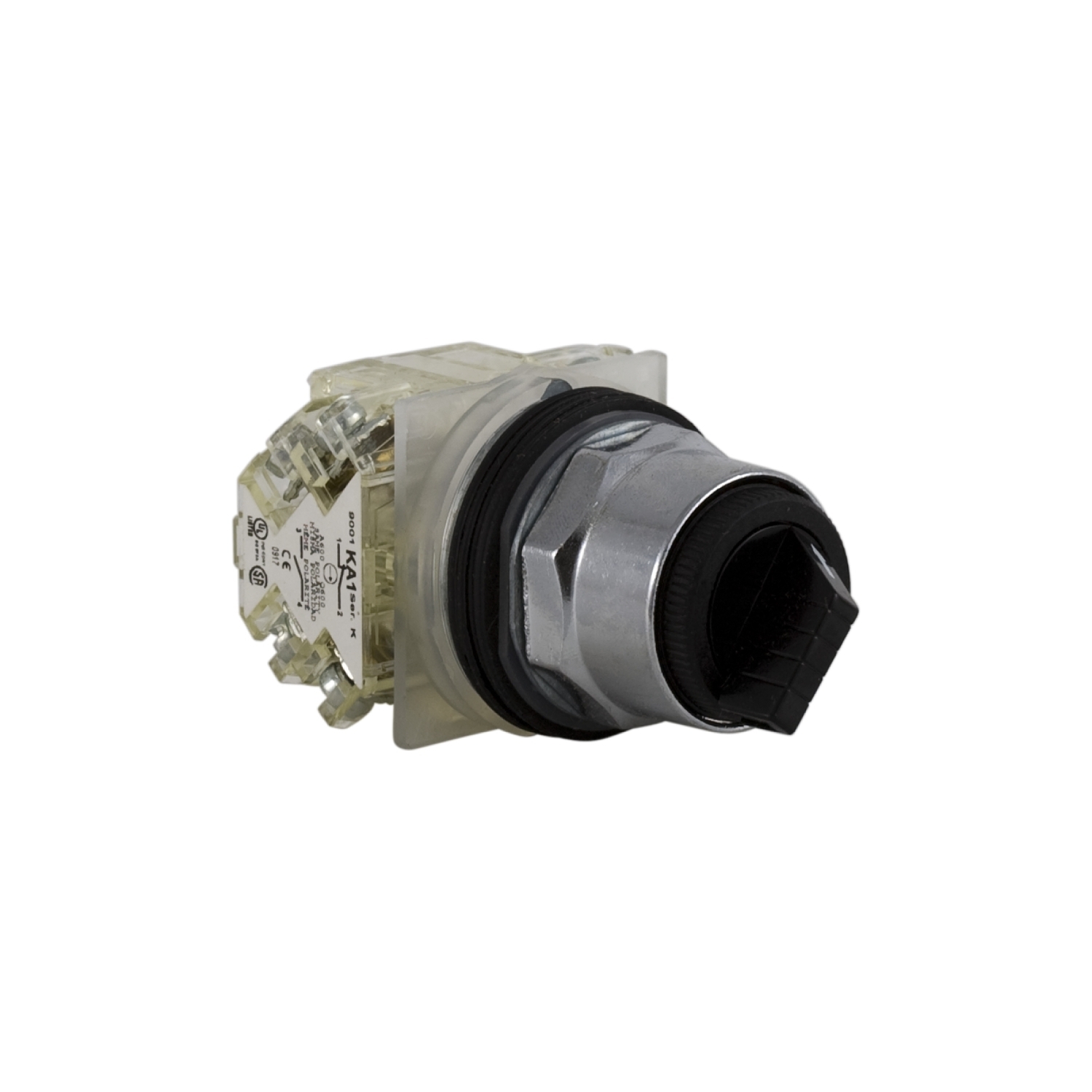 9001KS11BH2 9001KS Type K Round Non-Illuminated Selector Switch, 30 mm, 2NO-2NC Contact, Knob Operator, Black