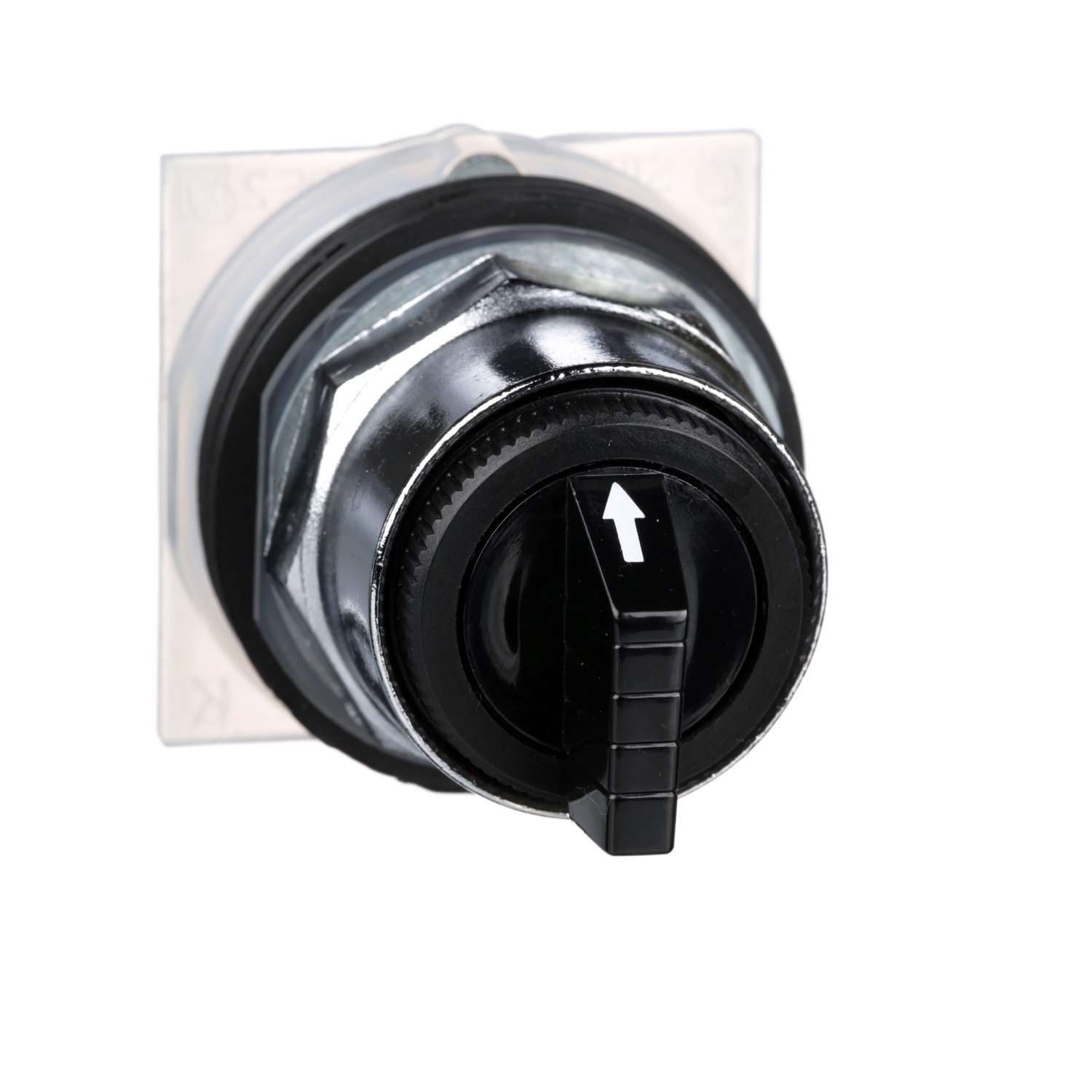 9001KS52B Harmony Non-Illuminated Round Type K Selector Switch Operator, 1.18 in, Knob Operator, 3 Positions, Black