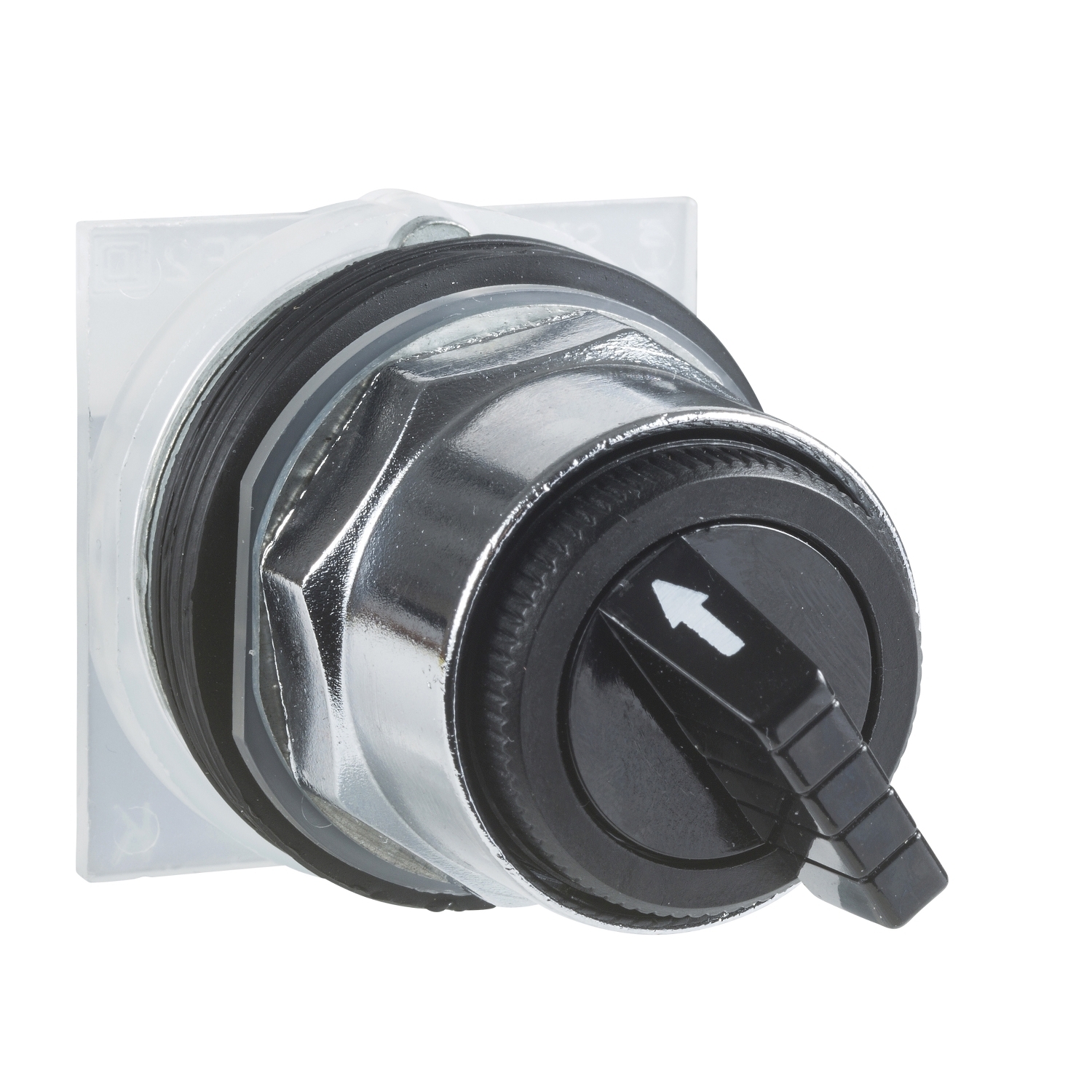 9001KS62B Harmony Type K Dusttight/Oiltight/Watertight Heavy Duty Non-Illuminated Waterproof Selector Switch Operator, 30 mm, Knob Operator, 3 Positions, Black
