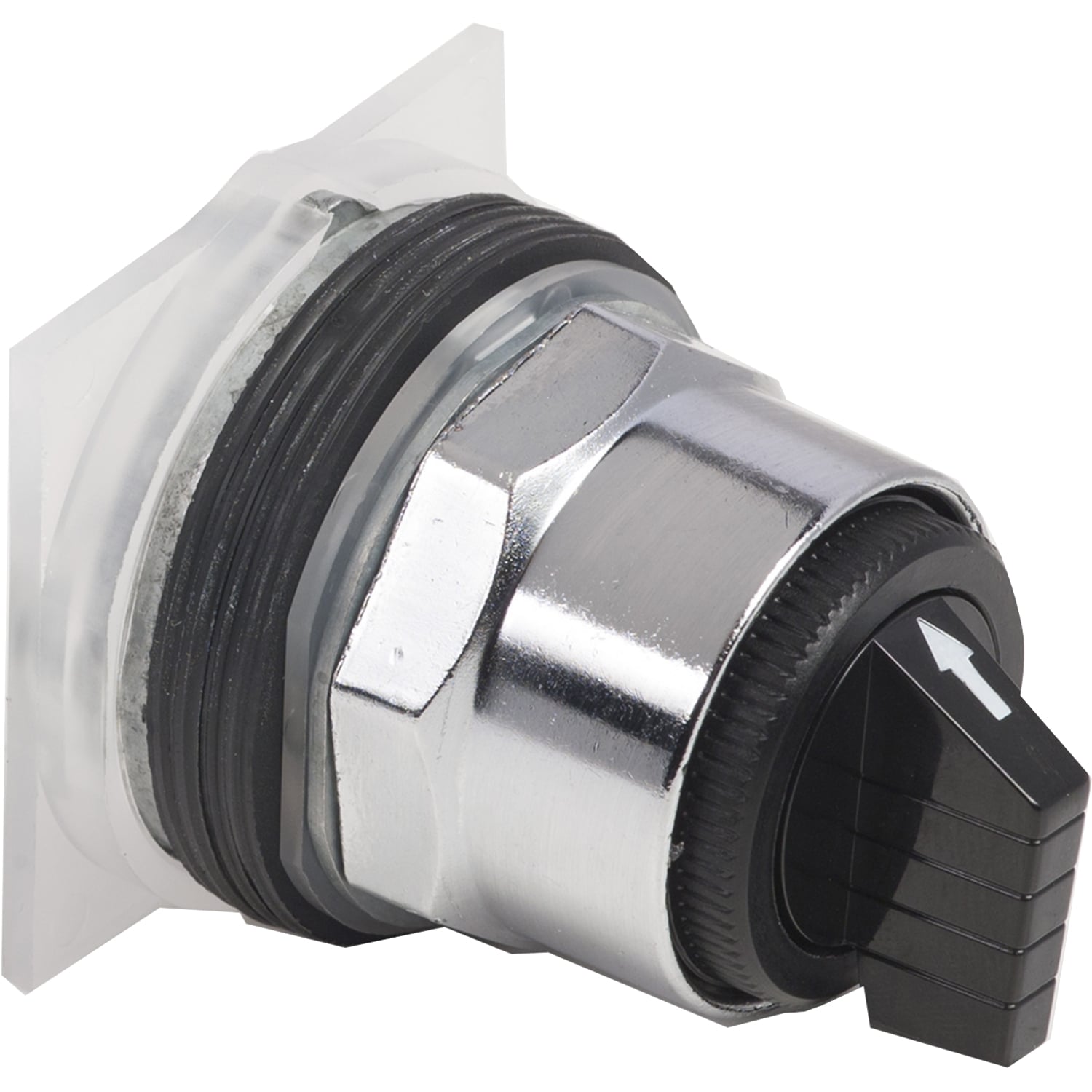 9001KS72B Harmony Type K Dust/Oil/Watertight Heavy Duty Round Waterproof Non-Illuminated Selector Switch Operator, 30 mm, Knob Operator, 3 Positions, Black