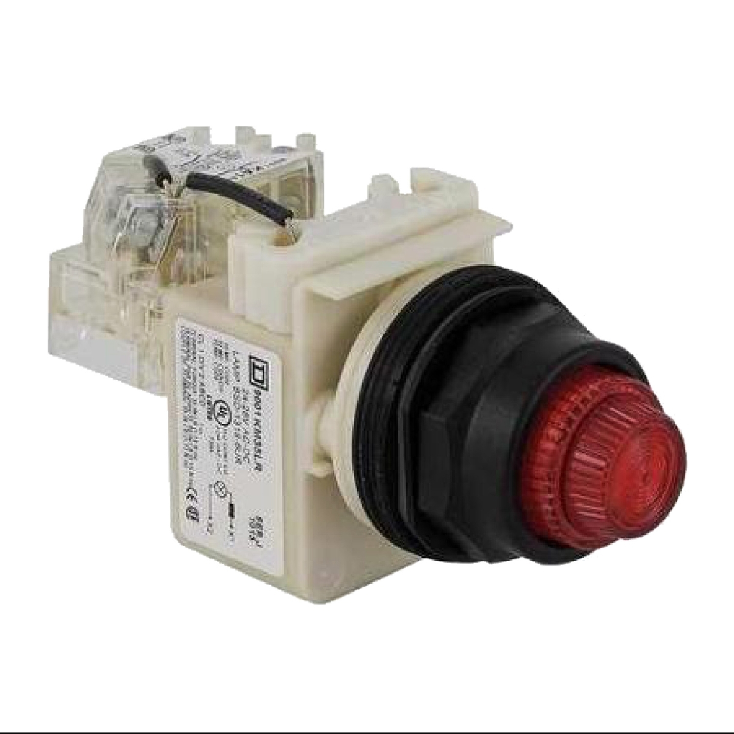 9001KT35LRR31 Harmony Type K Illuminated Pushbutton Unmarked Pilot Light, 24 to 28 V AC/DC, 0.28 VA, Fresnel Lens, Panel Mount