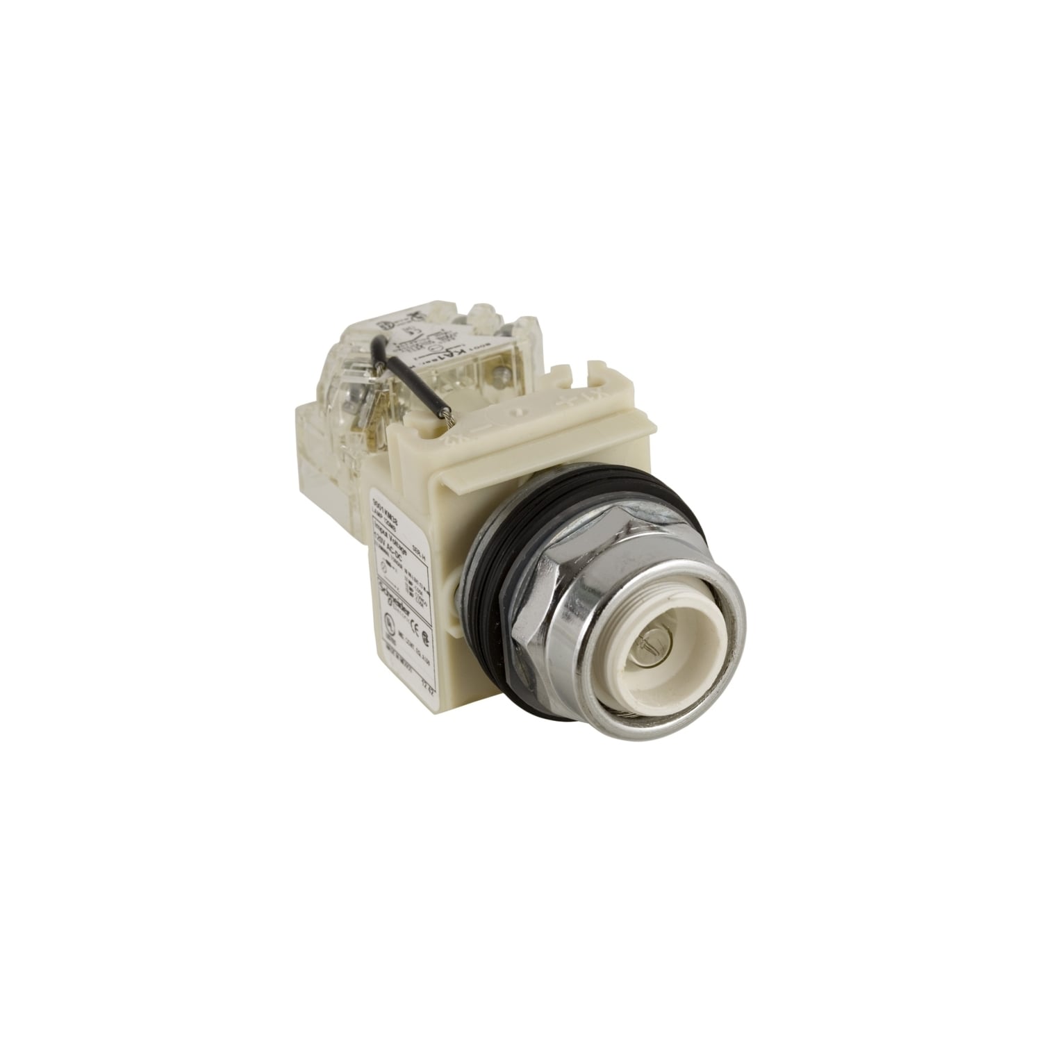 9001KT38 Harmony Type K Push-To-Test Heavy Duty Full Voltage Pilot Light, 120 V AC/DC, 3 VA, Panel Mount