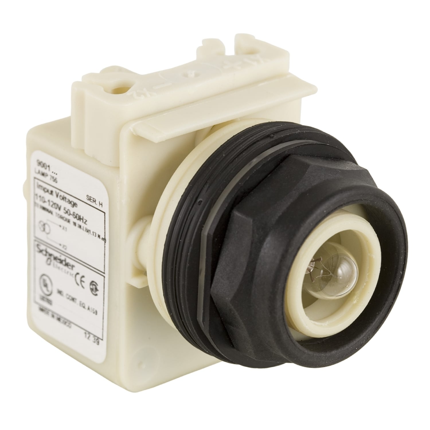 9001SKP1 9001SK Plastic Pilot Light, 110 to 120 V AC, Panel Mounting