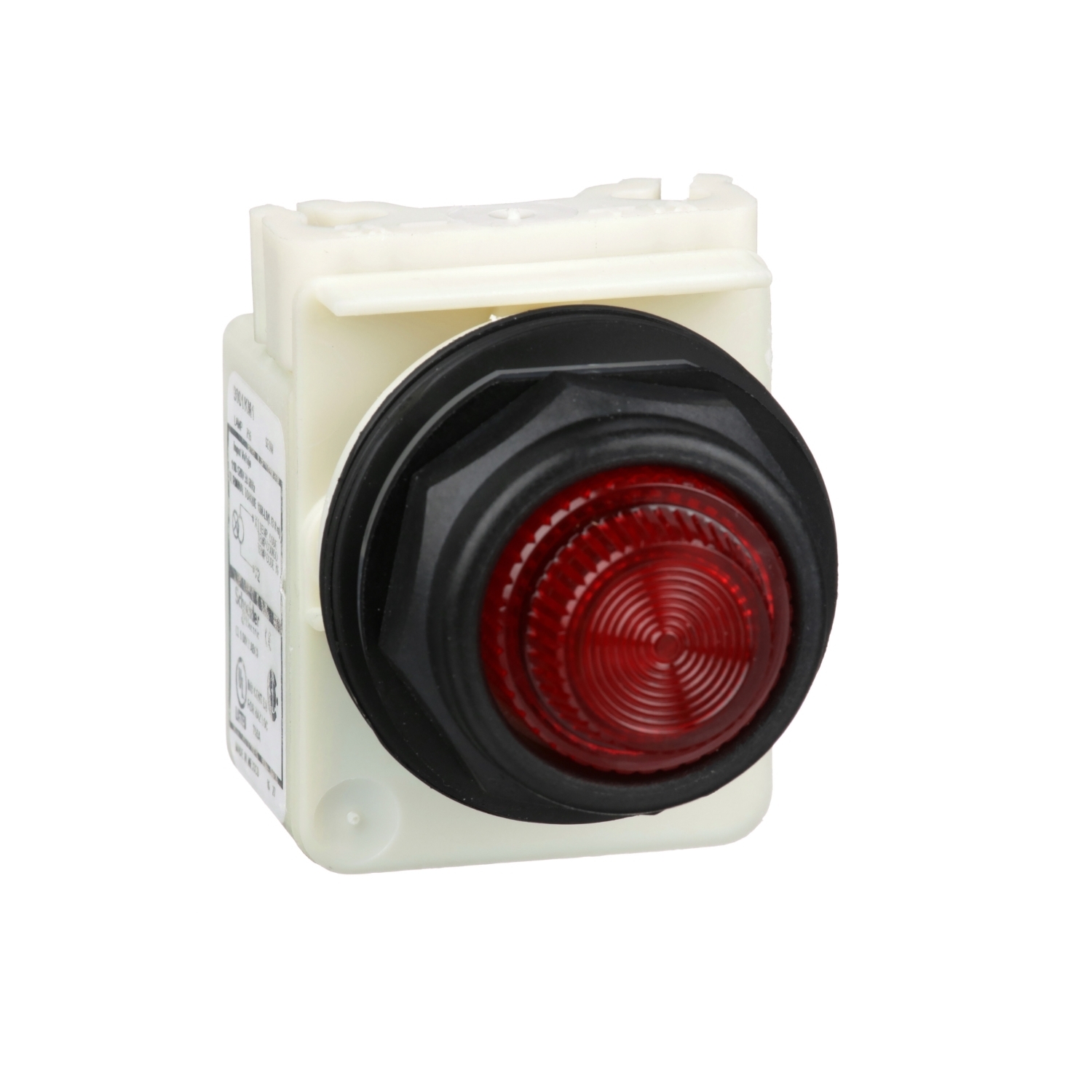 9001SKP1R31 Harmony Type SK Pilot Light, 110/120 V AC, Fresnel Glass Lens, Panel Mount