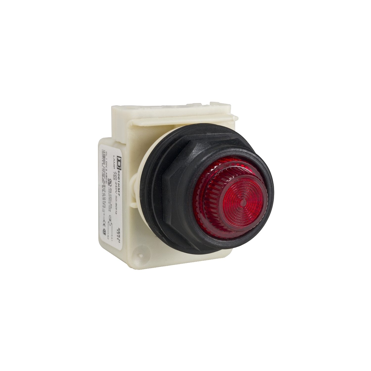 9001SKP7R31 Harmony Type SK Standard Transformer Pilot Light, 220 to 240 V AC, 2 VA, Fresnel Lens, Panel Mount