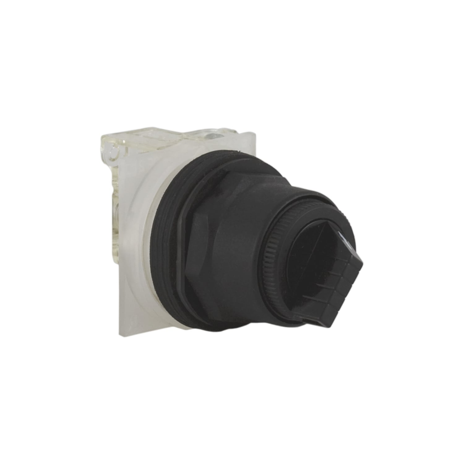 9001SKS11BH1 Harmony Heavy Duty Non-Illuminated Round Type SK Selector Switch, 1.18 in, 1NO-1NC Contact, Slow Break Contact, Knob Operator, Black