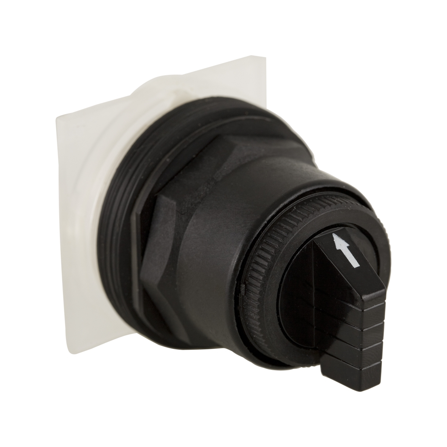 9001SKS46B Harmony Heavy Duty Non-Illuminated Round Type SK Selector Switch Operator, 30 mm, Knob Operator, 3 Positions, Black