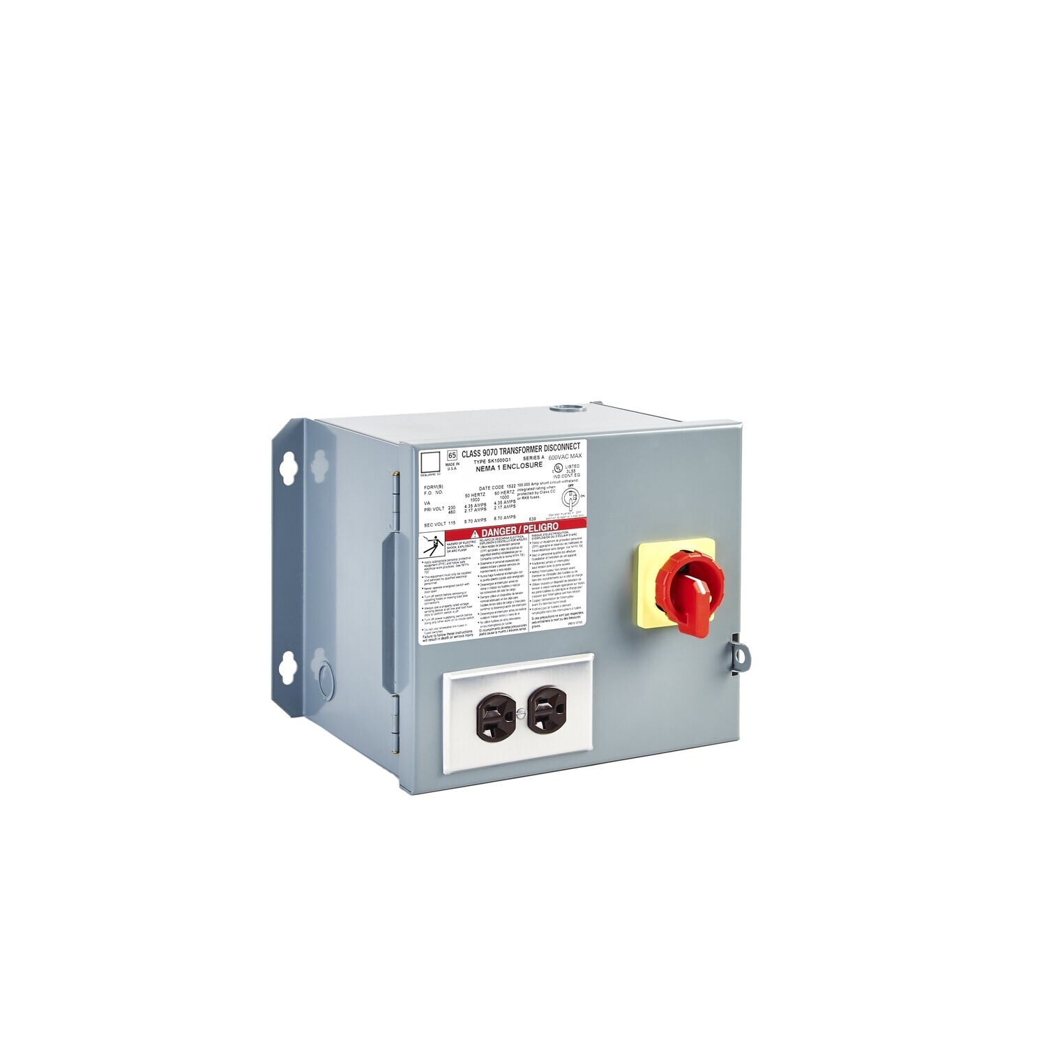 9070SK1000G1D1G13P1 Transformer Control Disconnect, 120/240/480 V AC, NEMA 1