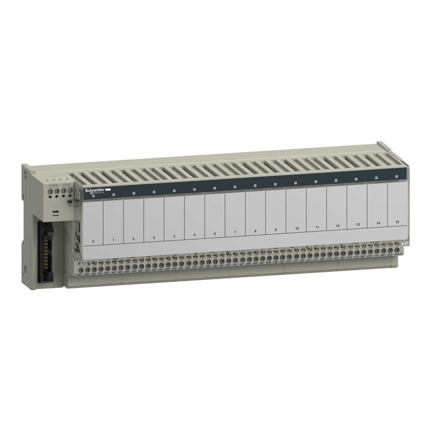 ABE7P16F310 Advantys 16-Channel Sub Base, 19 to 30 V AC, <1 A, For Use With ABS7S33E, ABS7E and ABR7 Plug-In Relay
