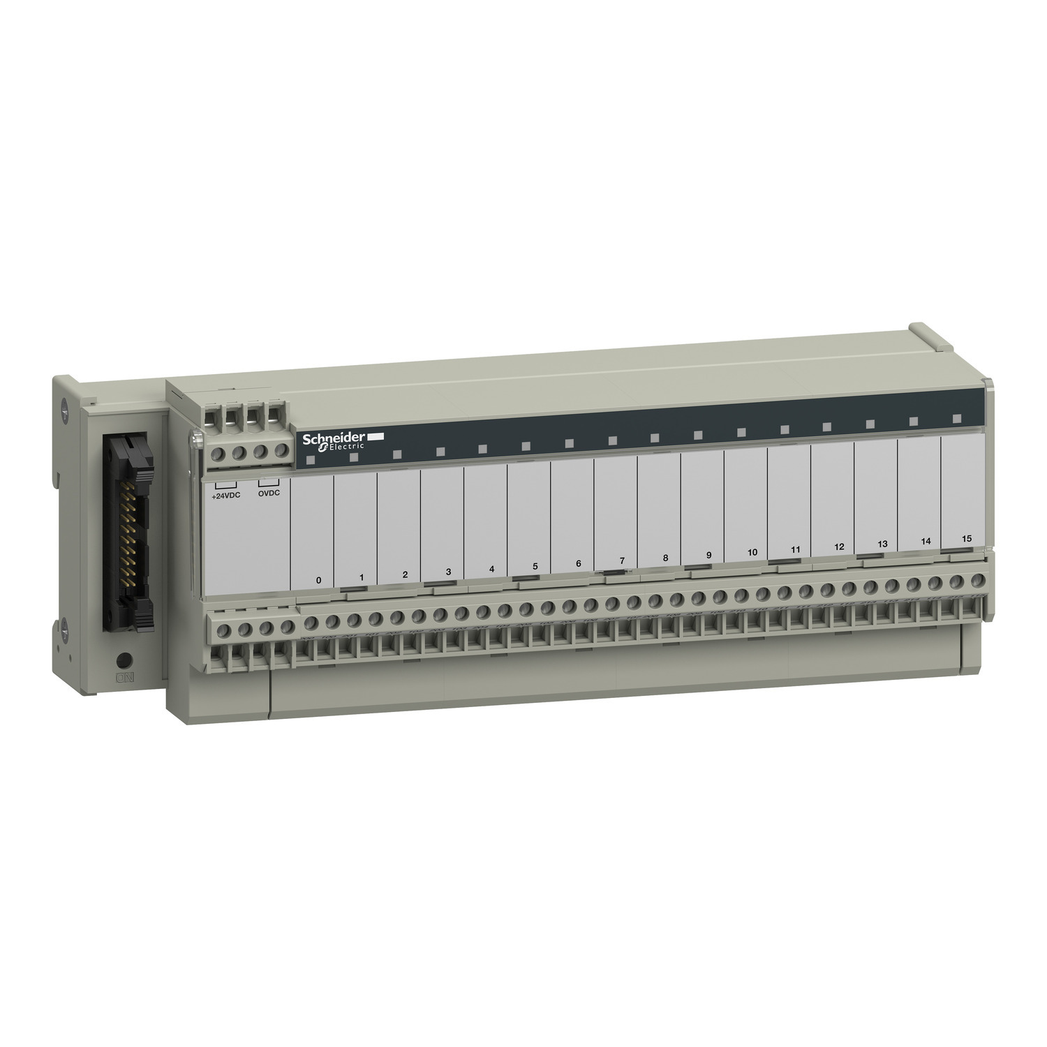 ABE7R16S210 Advantys 16-Channel 2-Output Sub Base With EM Relay, 24 V DC, 5 A, For Use With Modicon ABE7 Electromechanical Relay