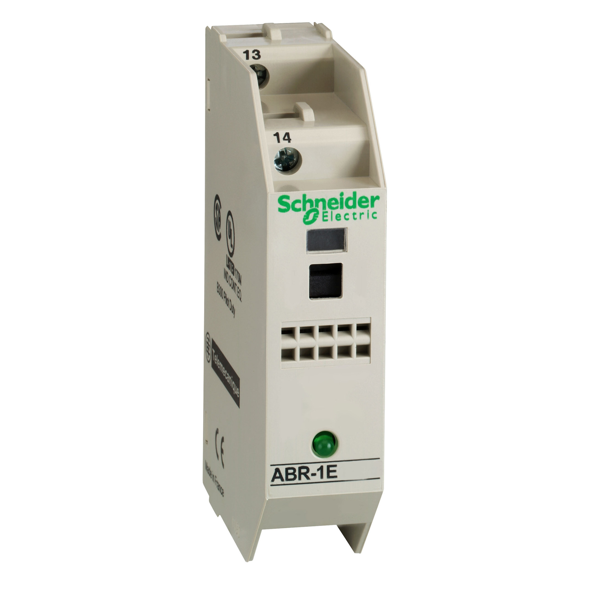ABR1E118B Advantys Zelio Electromechanical Input Interface Relay With Manual Operator and LED, 2 A, 1NO 1 Form A Contact, 24 V AC/DC V Coil