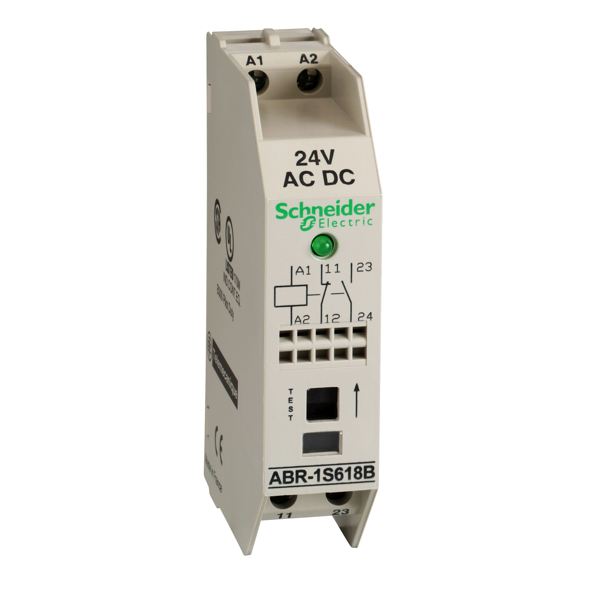 ABR1S618B Electro-Mechanical Relay Interface Module, 1NO-1NC Contact